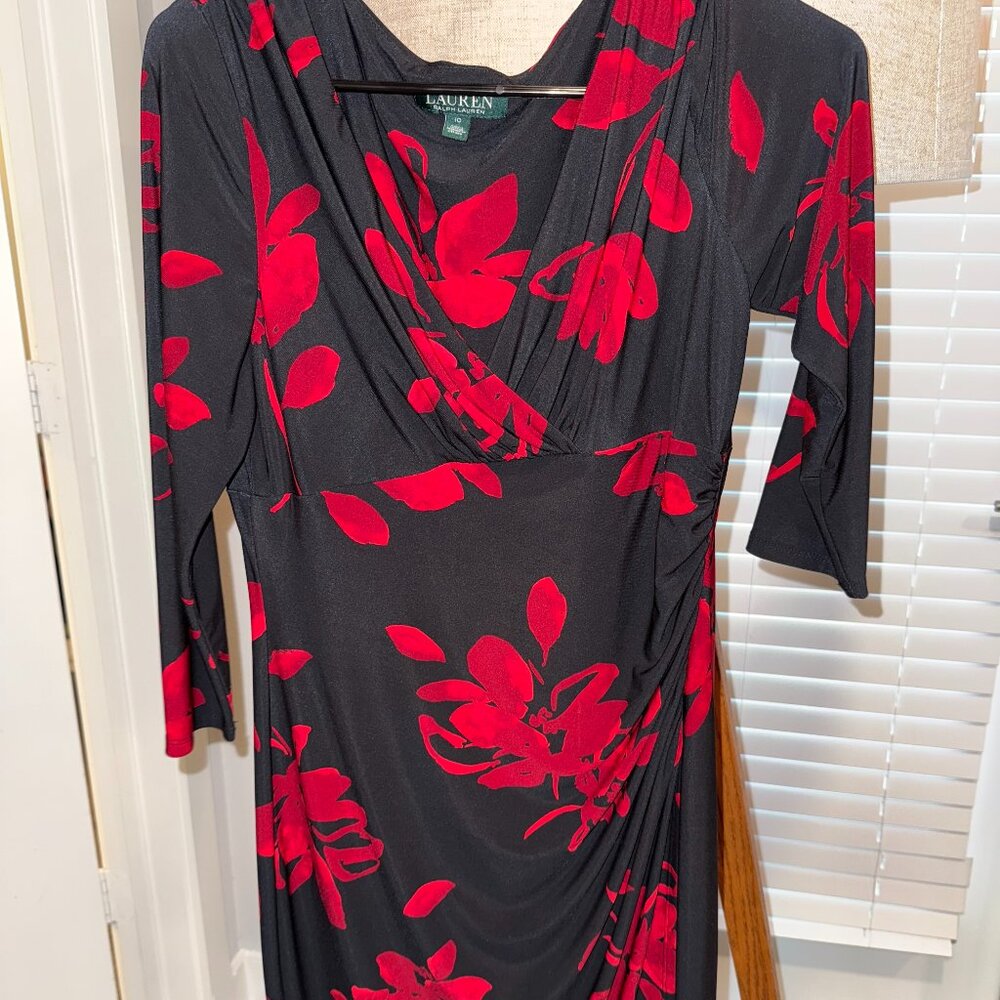 Lauren By Ralph Lauren Faux Wrap Dress